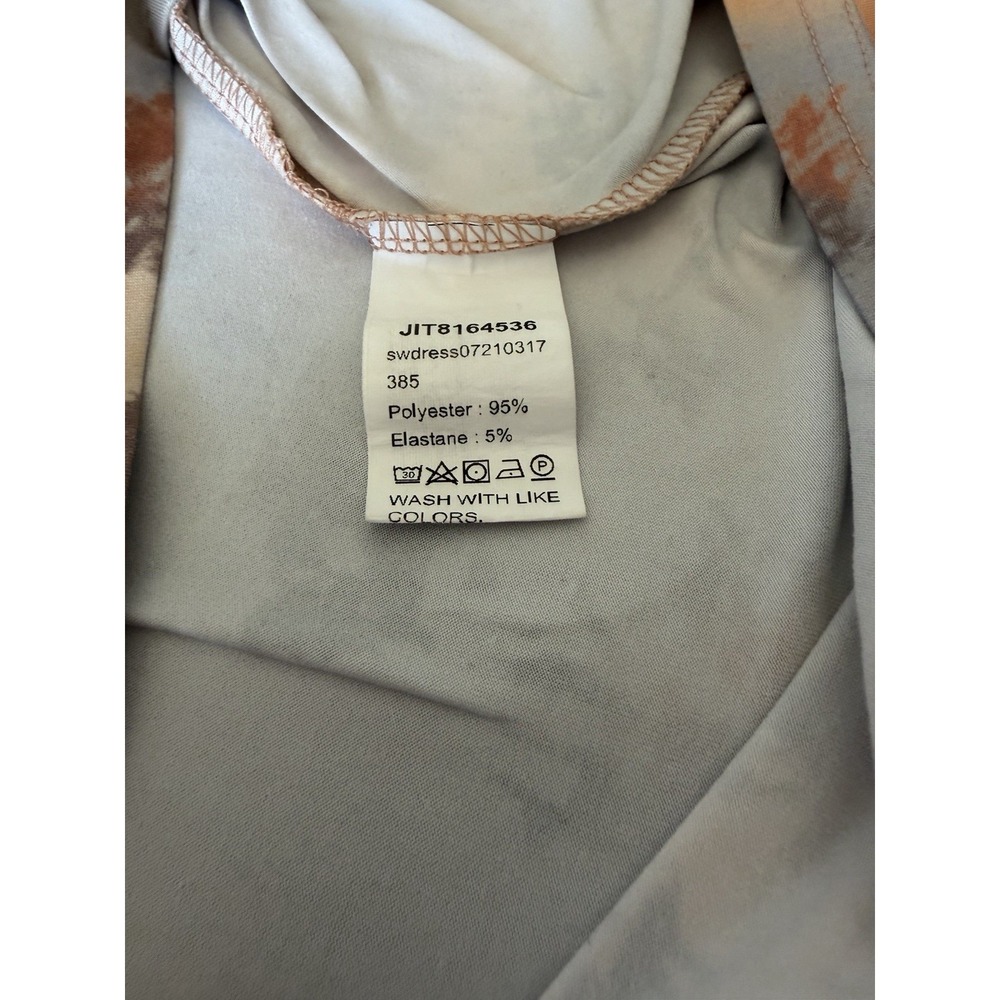 SHEIN California West Coast Tie Dye Bodycon Mini Dress Orange Gray Size M - Picture 8 of 8